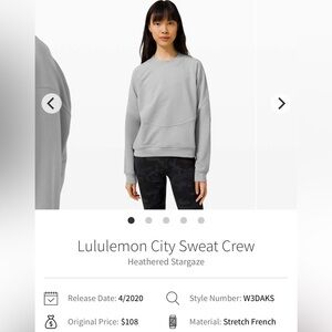 Lululemon City Sweat Crew